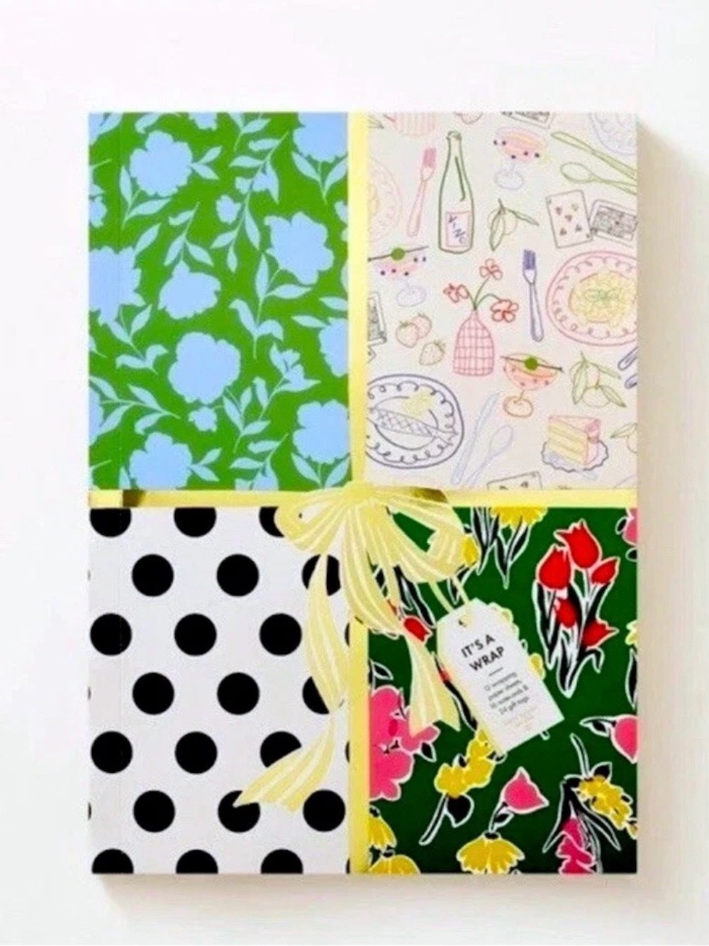 Kate Spade Gift Wrap Set - Assorted Floral, Polka Dot & Illustrated Patterns